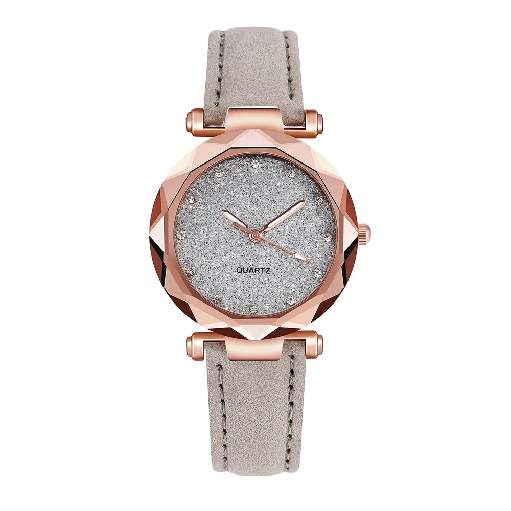 Women Fashion Korean Rhinestone Rose Gold Quartz Watch Female Belt Watch Women Watches Relogio Wristwatch Women Wristwatch