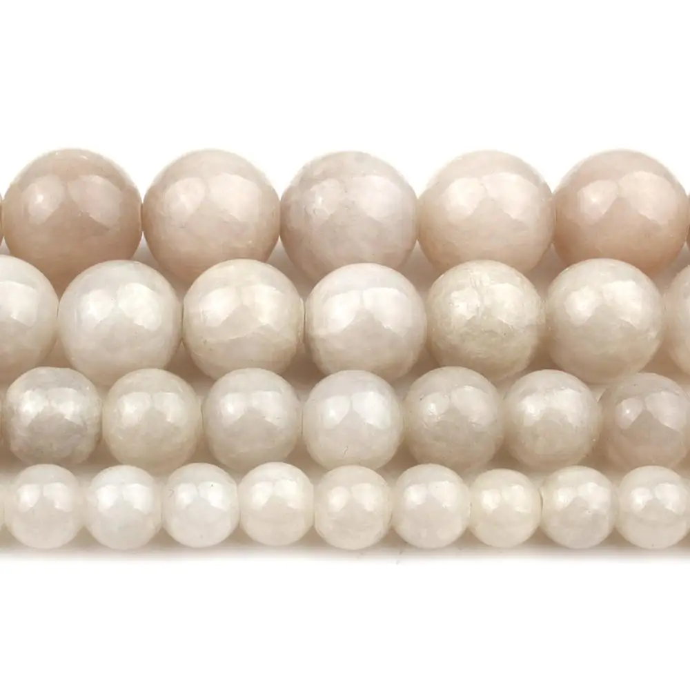 6/8/10/12mm Gray  Jades Stone Beads Round Loose Beads For Accessories Jewellery Making DIY Bracelet 15\'\'/Strand