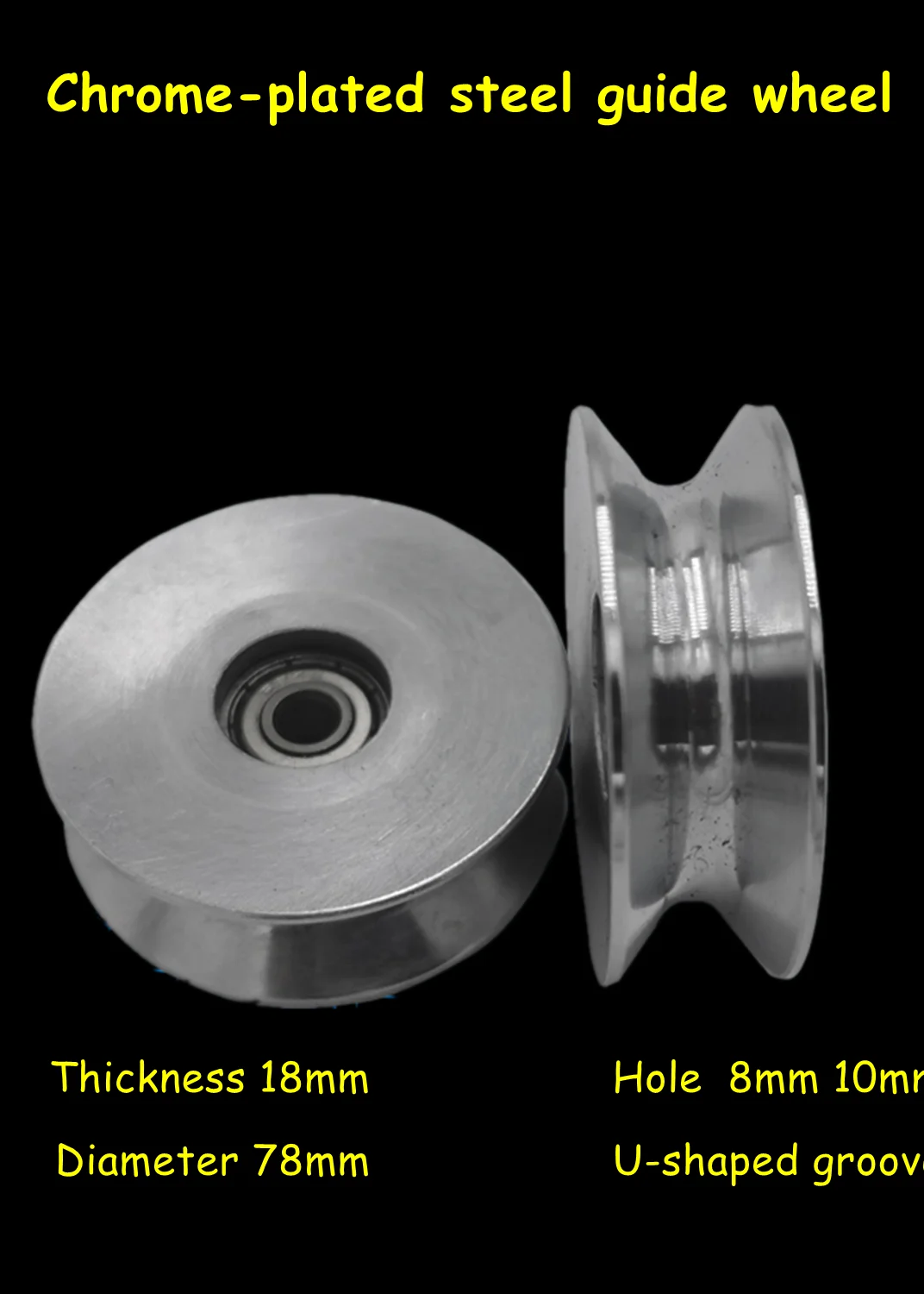 6X59X17 8X78X18 1006 Thép Mạ Chrome Hướng Dẫn Bánh Xe Dây Giá Đỡ Căng Thẳng Súng Trên Lụa Dệt Tinning Máy Trên Dây bánh Xe