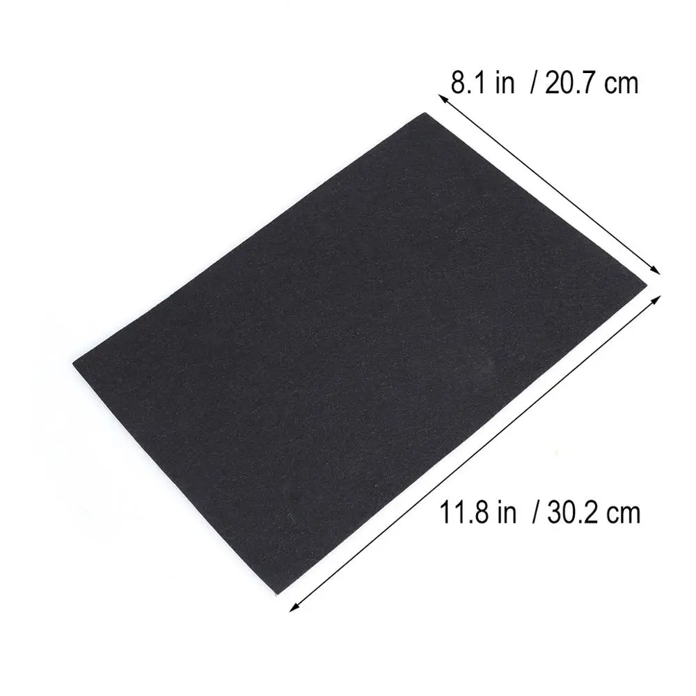 10 Sheets Black papel fieltro Self-adhesive Felt Sheets Multi-purpose for Art and Craft Making