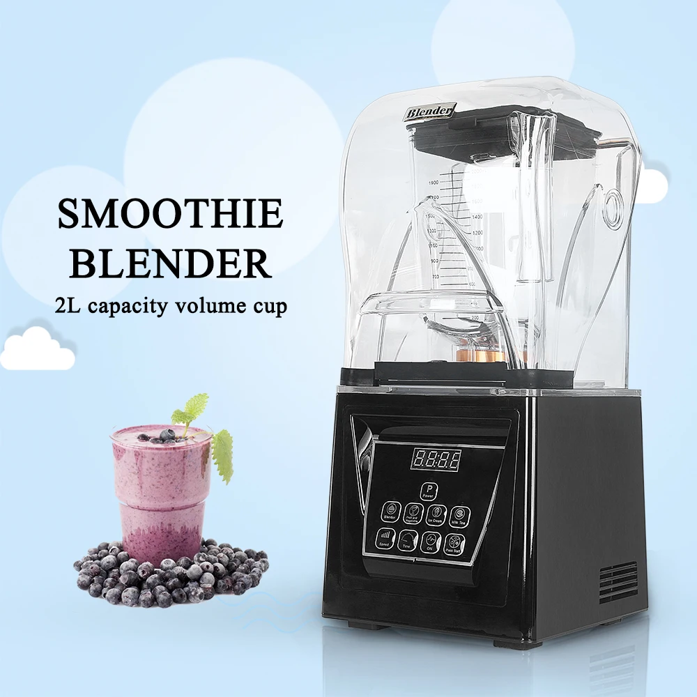 ITOP 2L Blender do Smoothie dźwiękoszczelne 2200W komercyjne profesjonalne Blender Bar sokowirówka robot kuchenny ostrze ze stali nierdzewnej 220V