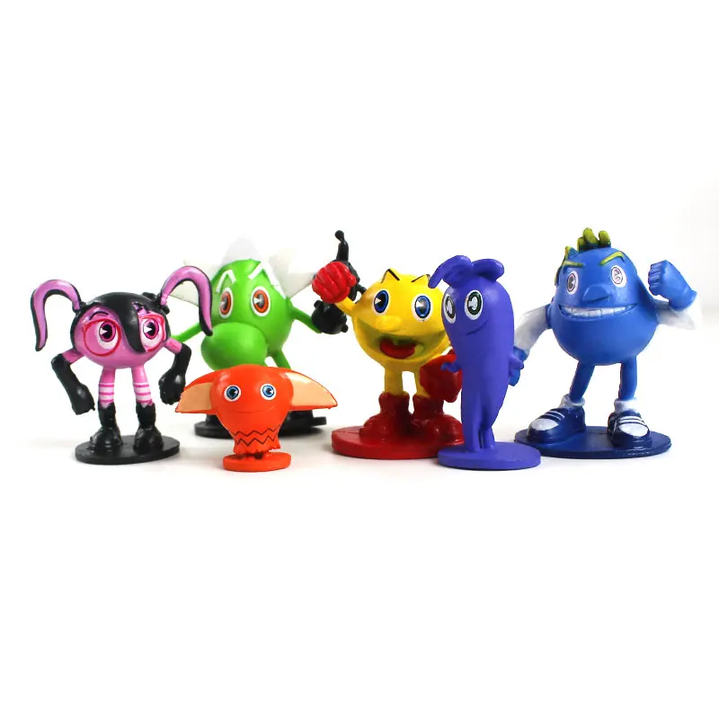 Pac- Man Cute cartoon Ghostly Adventures Action Figures Pacman Pixels Movie Figures Toys best for kid 12pcs set