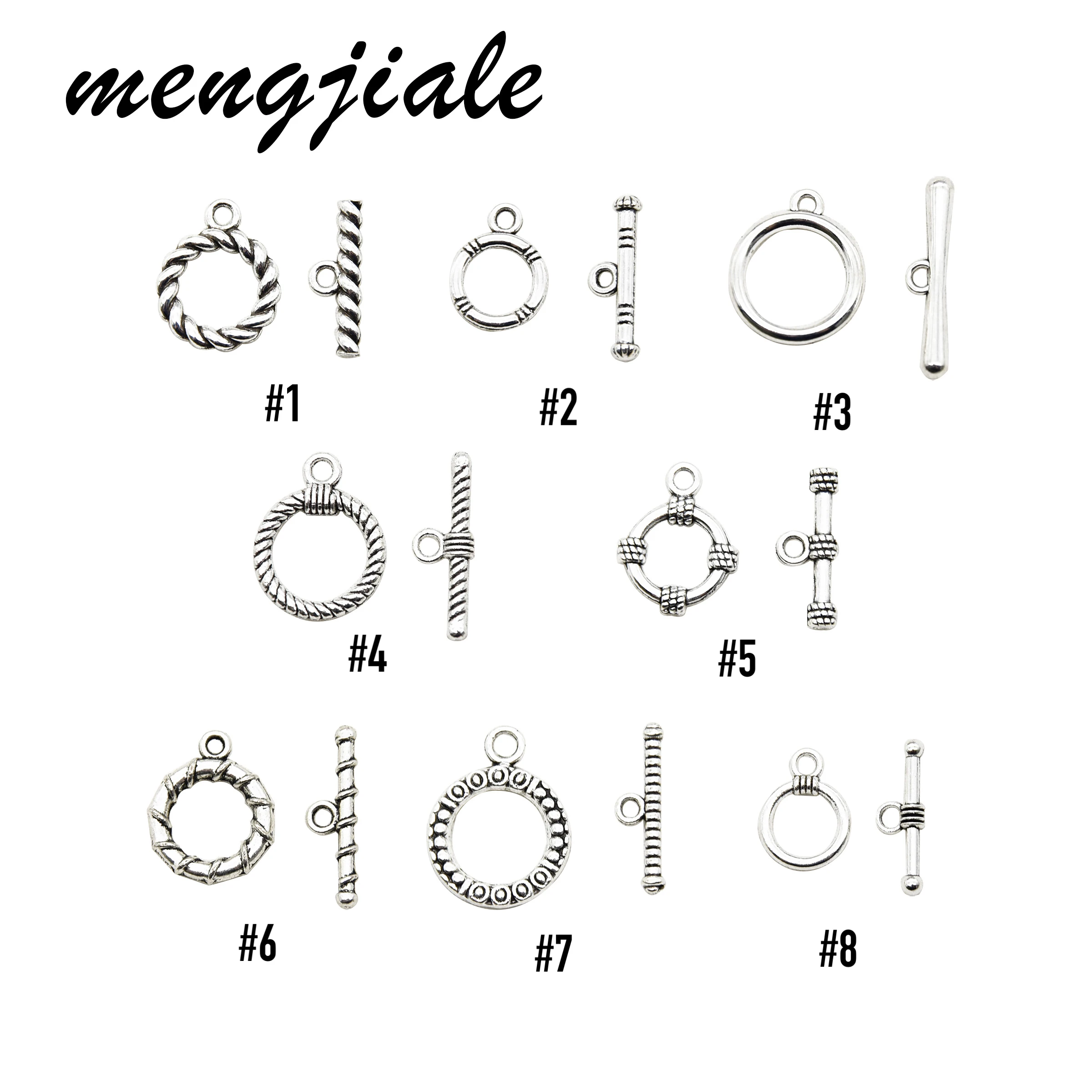 10set Wholesale Antique Silver Color OT Toggle Clasps Alloy Metal Connectors For DIY Jewelry Finding Making Accessories Supplies