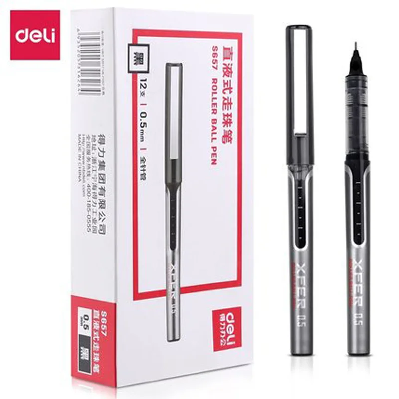 

Deli S656 0.5mm Bullet Pen Daily Writing Business Signature Student Exam Special Stationery Quick-drying