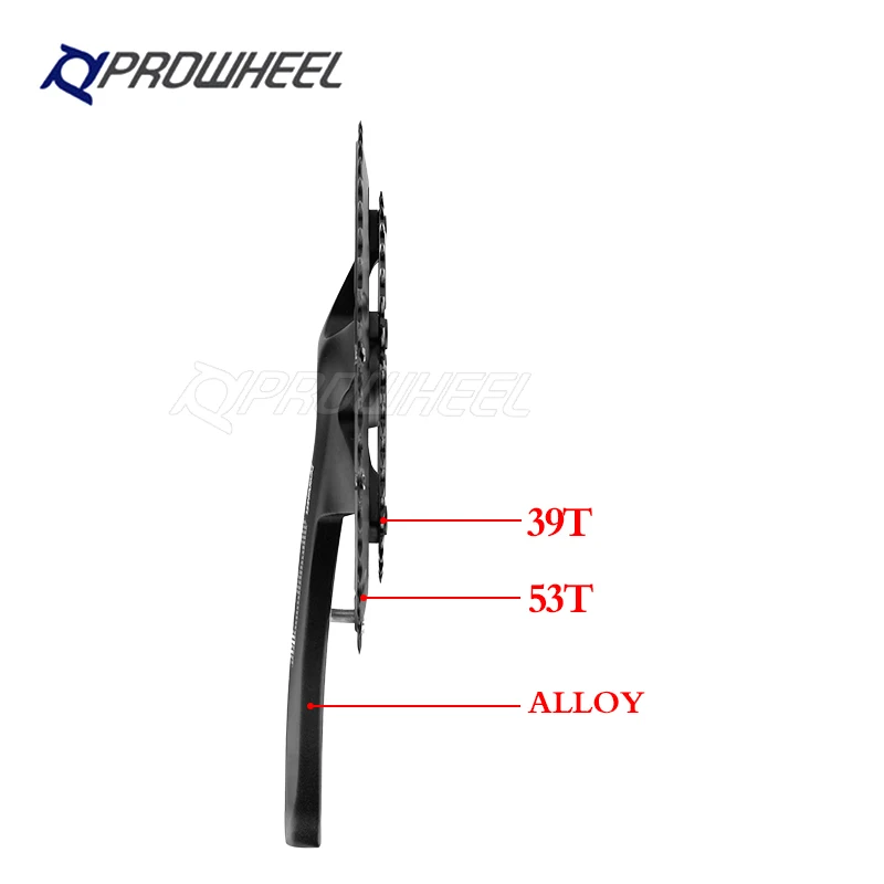 PROWHEEL bicycle crankset with bottom bracket 170/172.5mm mountain bike crankstraight-coupled sprocket  53/39T Cranks Parts