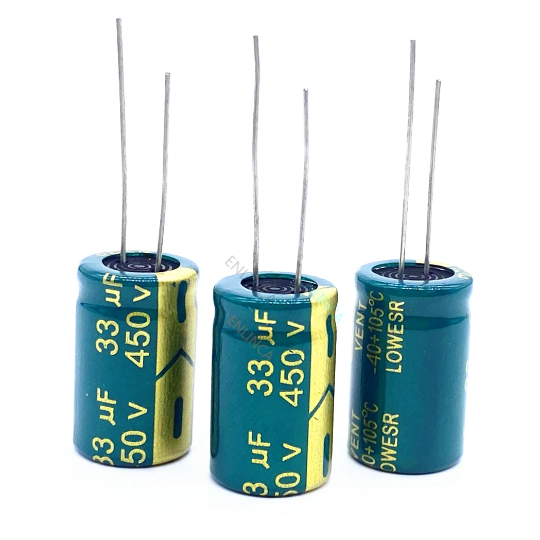 

12pcs/lot 450v 33uf high frequency low impedance 450v33UF aluminum electrolytic capacitor size 13*20 20%