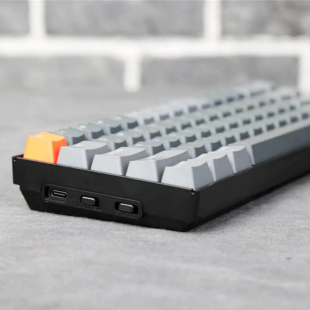 Keychron K6 W 68-Key Hot Swappable USB Bluetooth Computer Mechanical Keyboard, Aluminum Frame RGB Backlit Gateron Switch