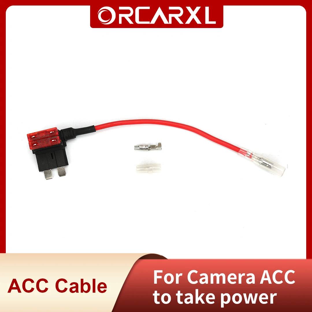 12V Car Fuse Holder ACC Cable for Car Rearview Camera Take Power Wire