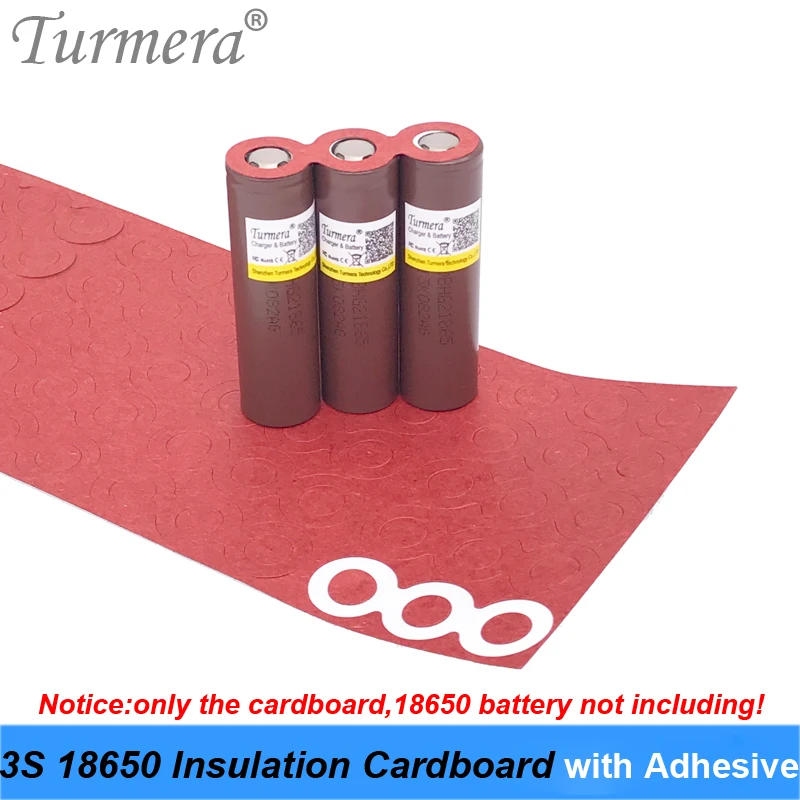 35 pezzi 3S 18650 cartone isolante per batteria con adesivo per batteria 18650 batteria isolante Patch Patch positivo