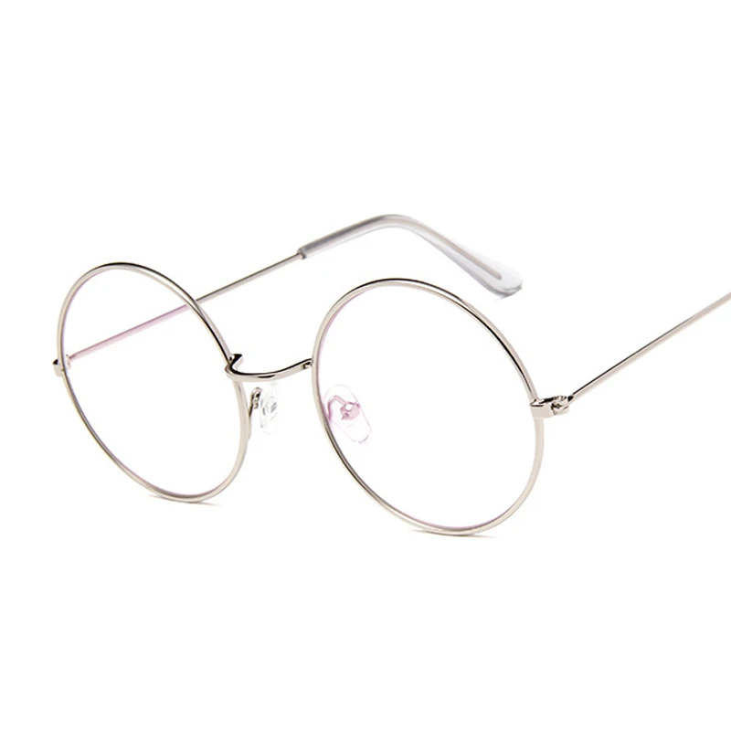 Vintage Round Glasses Clear Lens Fashion Gold Round Metal Frame Glasses Optical Men Women Eyeglass Frame Fake Glasses