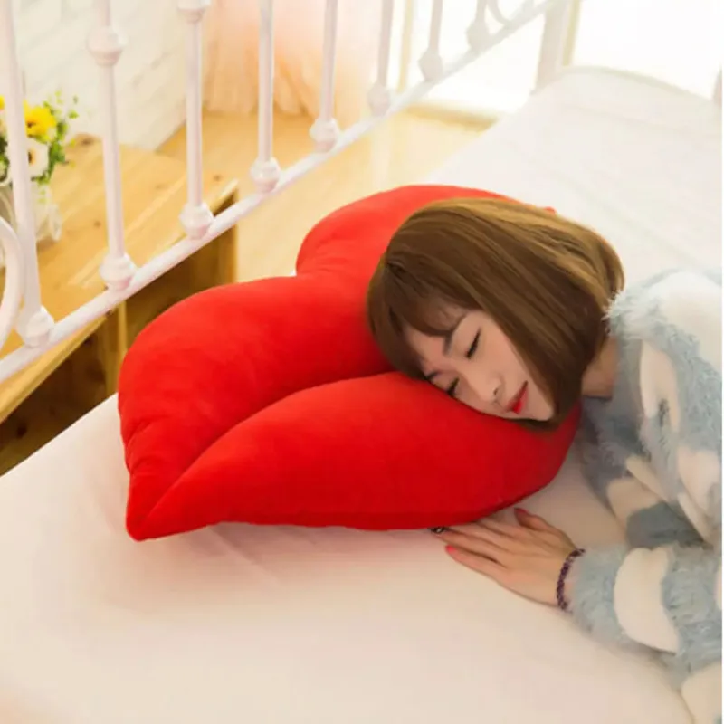 1pc 27cm Length Creative Lips Small Plush Cushion Funny Home Decoration Sexy Lip Cushions Sofa Chair Throw Pillows Dropshipping