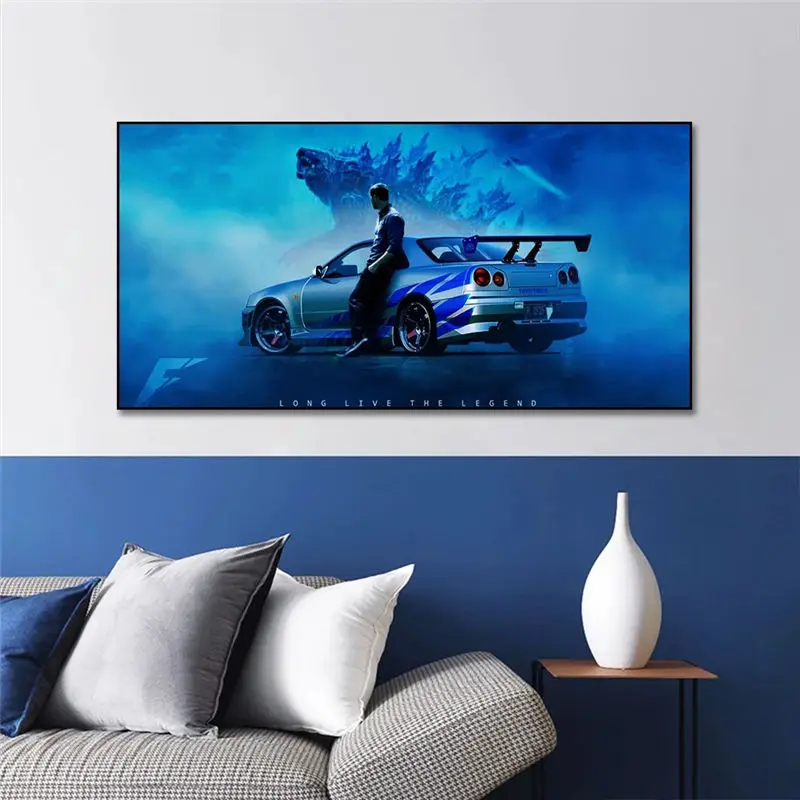 5D Dly Diamond Painting Full Square Round Drill Embroidery Nissan Skyline GTR R34 Modern Car  Diamond  Cross Stitch Home Decor