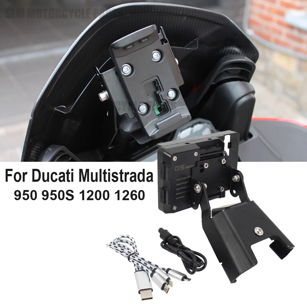 

New Motorcycle Mobile Phone Stand Holder GPS Plate Bracket For Ducati Multistrada 950 S from 2017 1260 from2018 Enduro from 2016