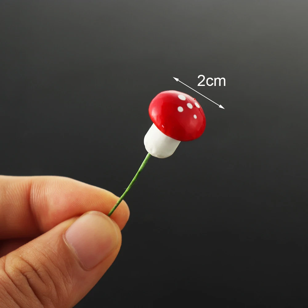 10/20pcs Mini Mushroom Plants Potted Christmas Decoration Garden Ornament Resin DIY Craft Artificial Foam Moss Decoration Hot