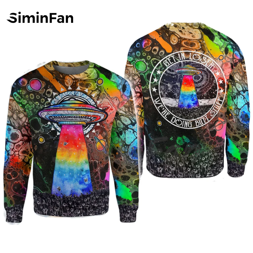 Men 3D Printed Casual Hoodies Trippy Planet Spaceship Unisex Sweatshirt Harajuku Pullover Women Tracksuit Coat Outwear Jacket