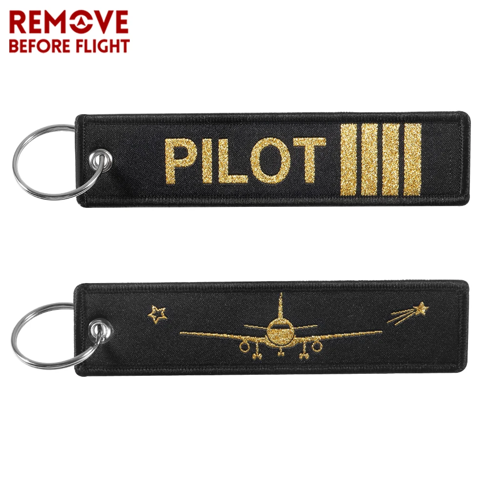 1 PC Woven Remove Before Flight Pilot Christmas Gift Key Tag Fashion Car Keychain Key Holder for Motorcycles Key Fob