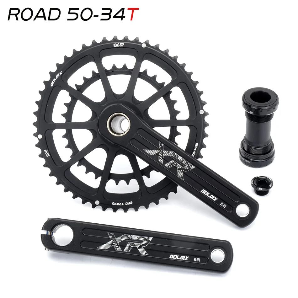 10 11 Speed Road Folding Bike Crankset 165/170/172.5/175mm Crank 50/34T 52/36T 52/42T 53/39T Chainring FOR SHIMANO SRAM GXP