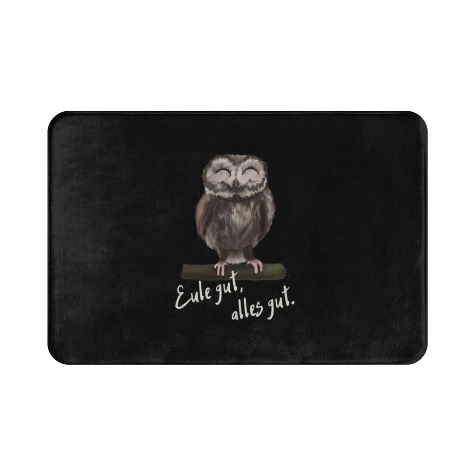 Uhu Owl-Eule Gut Alles Gut Carpet Mat Rug Cushion Soft D0100490a Owl Animal Bird Wise Barn Owl Snowy Owl Tawny Owl