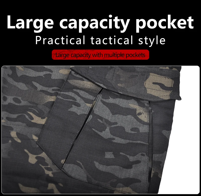 Pantalon cargo extérieur pour homme, pantalon de travail multi-poches, résistant à l'usure, Airsoft CamSolomon