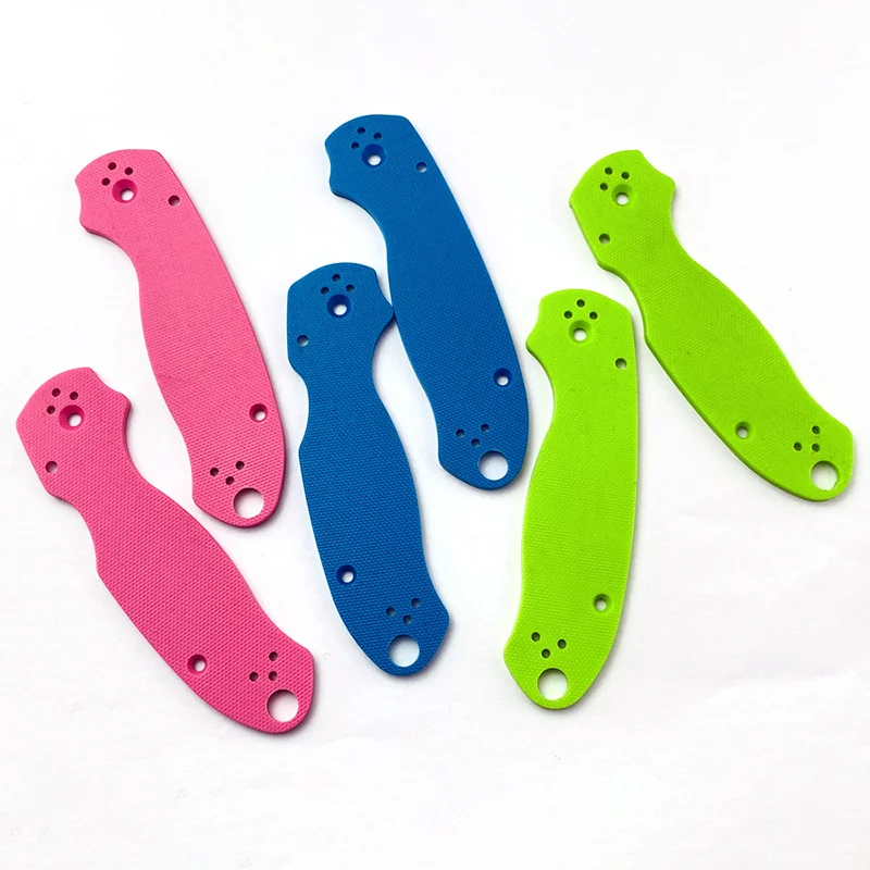 

1 Pair G10 Material Folding Knife Handle Grip Patches Anti-slip Scale for Spyderco Para3 C223 Spider DIY Accessories Solid Color