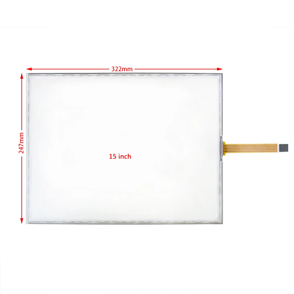 Touch Glass Screen Panel Digitizer 15 Inch Touch Screen+USB Controller Board Glass Panel Resistive Industrial 5 Wire 322*247mm