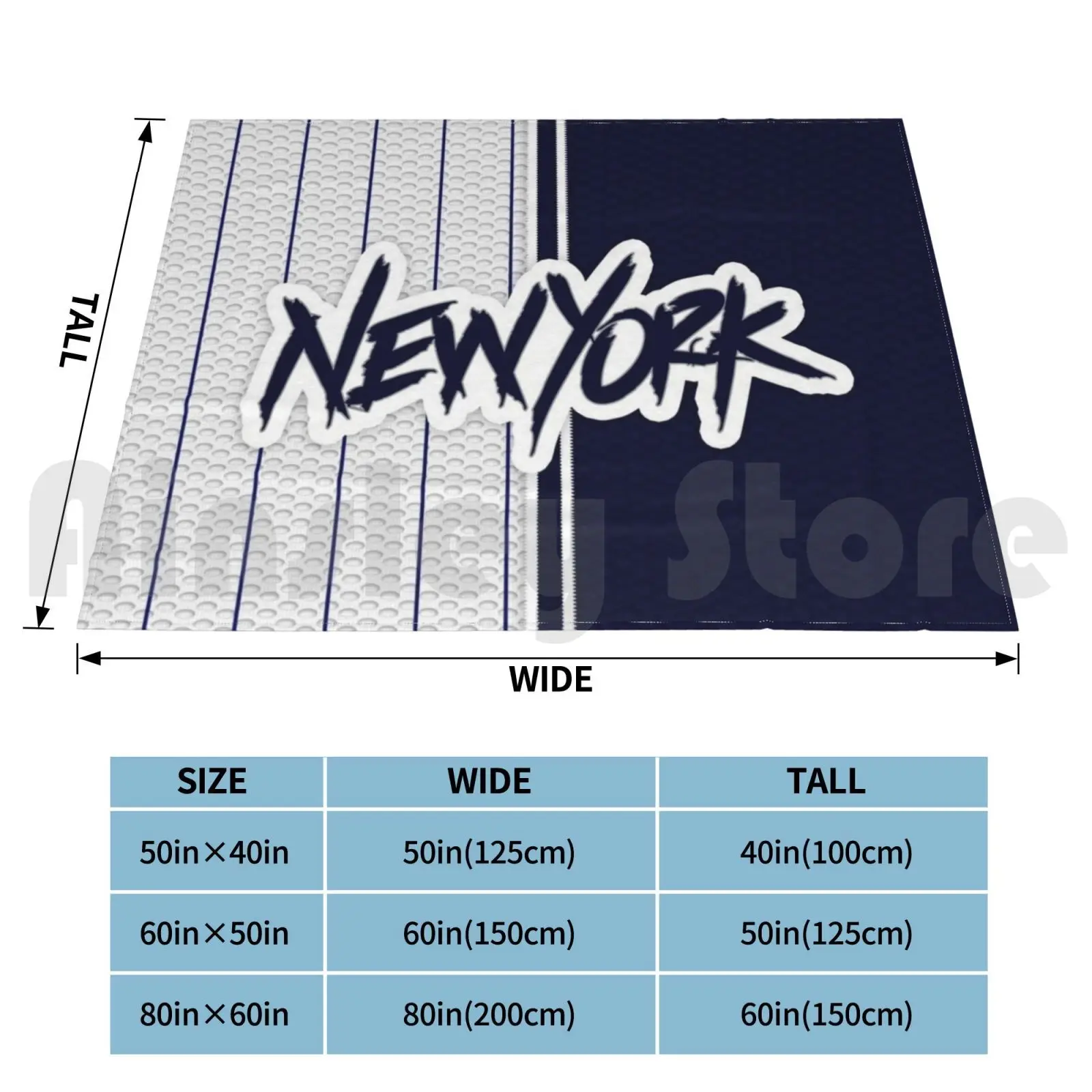 New York Blanket For Sofa Bed Travel Nwe York Yanks Bronx Bombers Dark Blue Baseball Sports Kids Fans