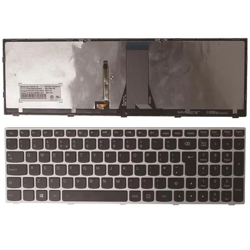 New UK Laptop Keyboard for LENOVO E50-70 E50-80 B51 B51-30 B51-35 B51-80 B71 G51 Flex 2-15 B70-80 B71-80 with Backlit 5N20H03442