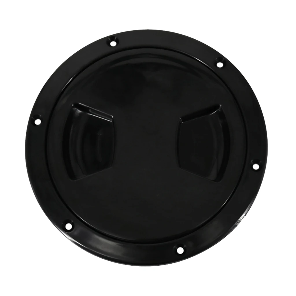 

Marine Deck Plate, 5 Inch Marine Hatch Cover Pull Out Inspection Hatch for Boat Kayak Canoe, Black