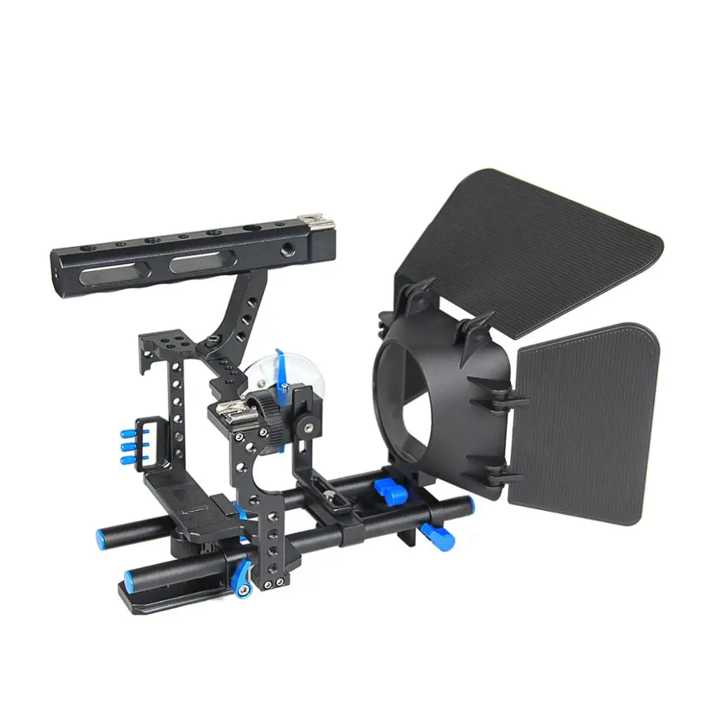 A7 Video Stabilizer Camera Kooi Handvat Dslr Rig Voor Sony GH4 A6300 A6500 A7S A7 A7R A7Rii A7Sii Movie Kooi vlog Accessoires