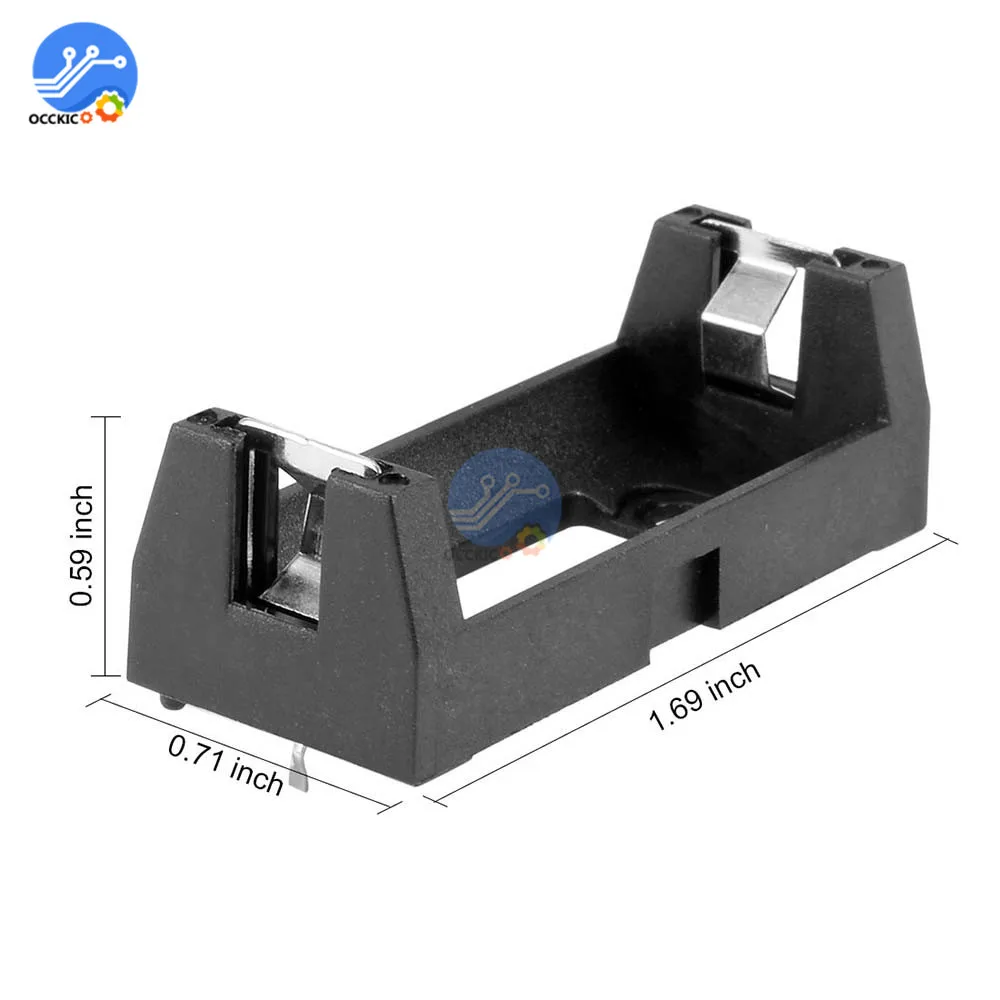 5 sztuk/partia PCB Plug-in typ CR123A uchwyt na baterię litową czarny