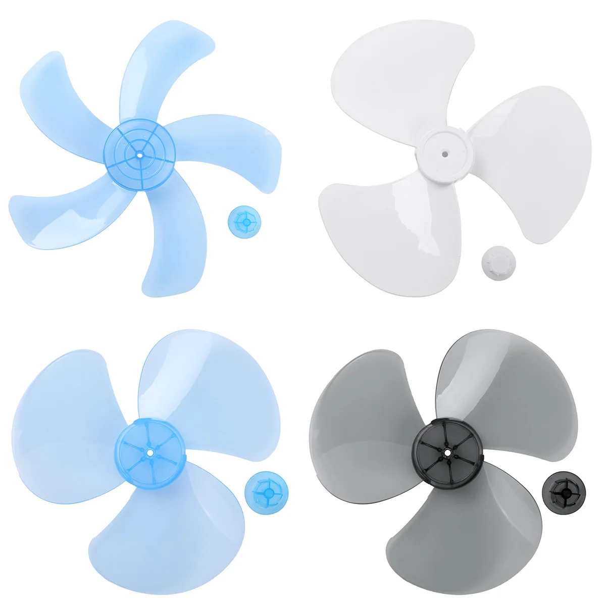 12/16 inch Plastic Fan Blade Household Table Fanner Accessories Three/Five Leaves Cooler Blades Replacement Ventilate Parts