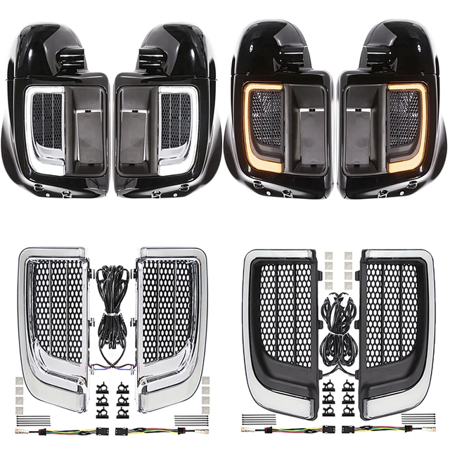 Motocykl LED Fairing niższe grille światło do motocykla Harley Touring Street Electra Glide Tri Glide FLHTKSE CVO Limited FLHTCU