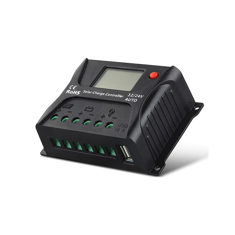 SRNE 10A 20A 30A 40A 50A 60A Solar Charge Controller DC12V/24V Auto Work Solar Cells panels Battery Charger Controller Regulator - view 5