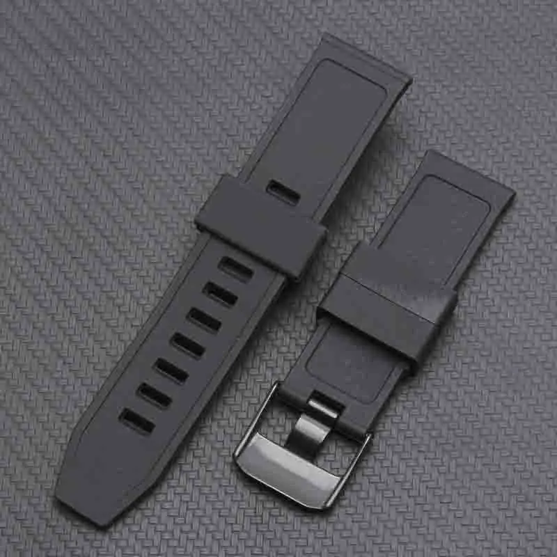 shengmeirui for Lumino-x Military Silicone Watch Band 22MM 23MM 24MM black white Men's Sports Bracket image 3