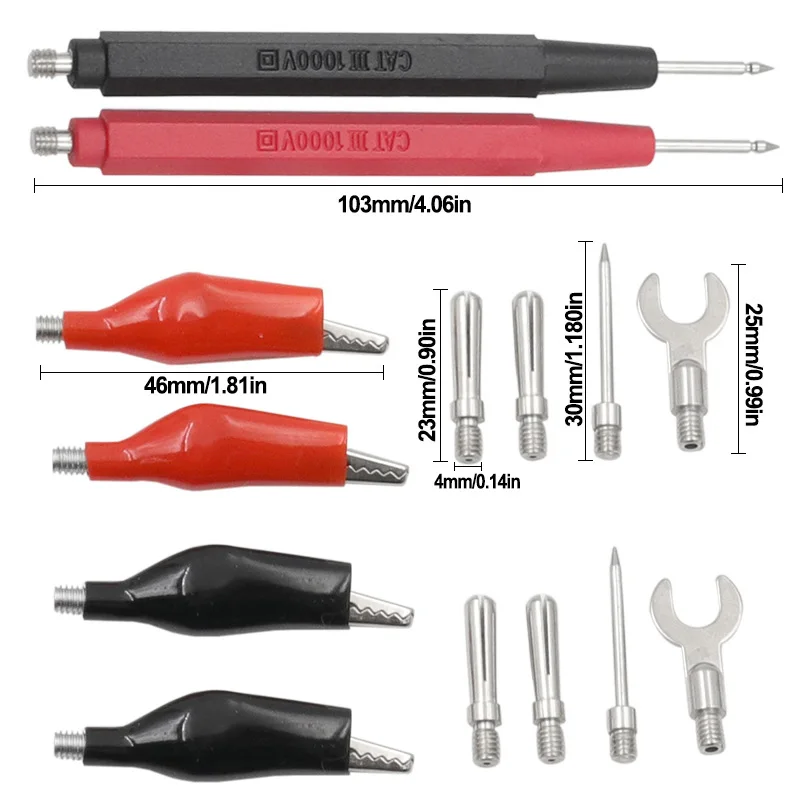 16pcs in 1 set Universale Multimetro Digitale Probe 90 centimetri Ago Punta Sonda Cavi Test Spille Wire Pen Cavo linea di Test Assortimento Kit