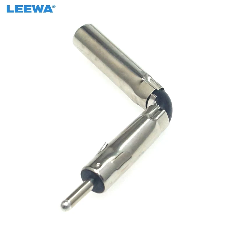 

LEEWA 50pcs Car Auto Radio AM/FM Stereo Iso Male Plug To Din Aerial Antenna Mast Adapter Square Bend Radio Connector #CA6222