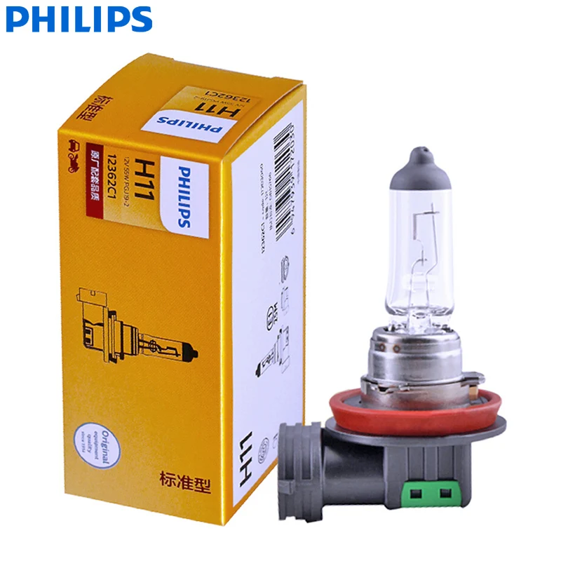 1X Philips Vision H11 12V 55W 12362C1 +30% More Bright Original Light Car Halogen Headlight Auto Bulb Fog Lamp OEM Quality