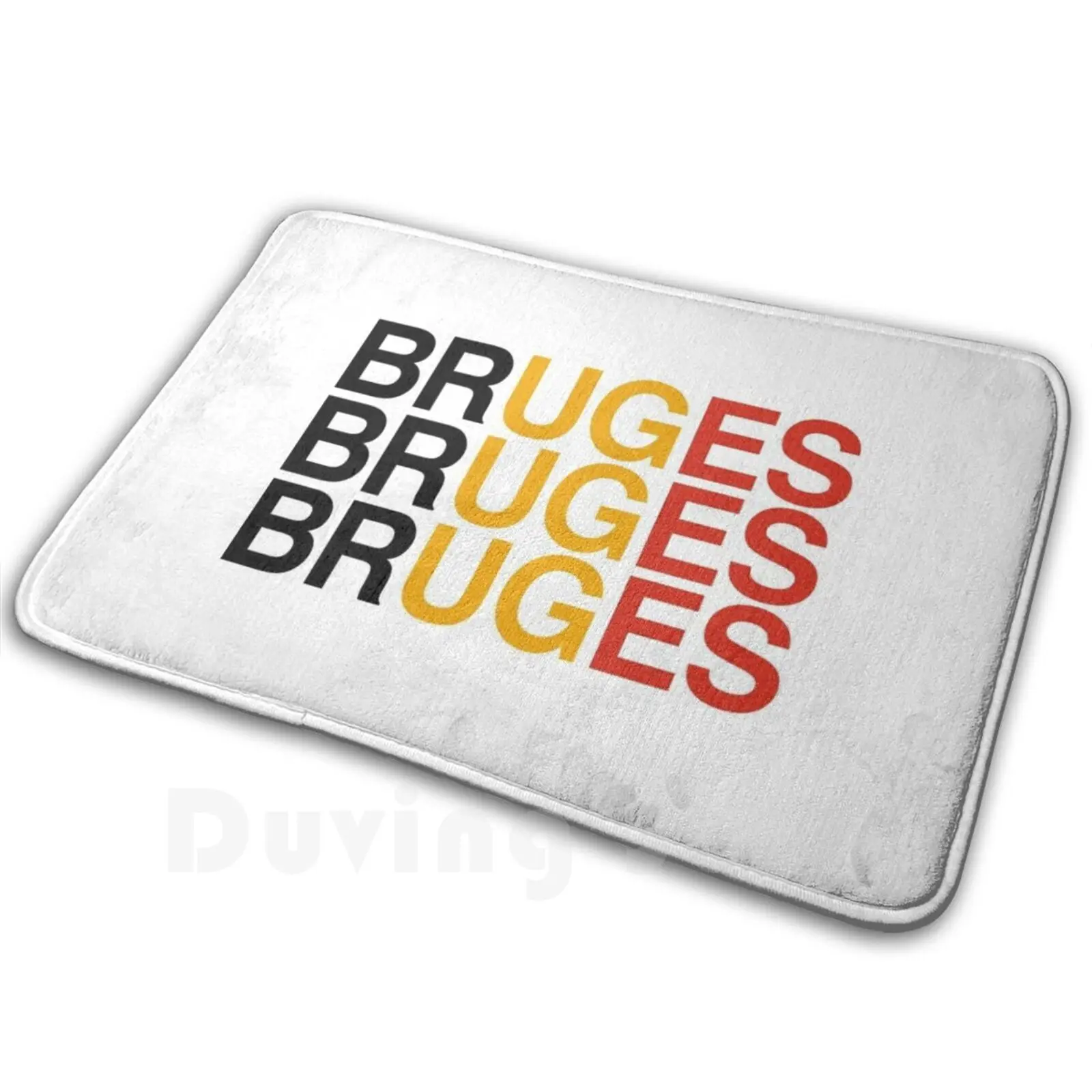 Bruges Belgian Flag Carpet Mat Rug Cushion Soft Non-Slip Belgie Belgium Belgien Belge Belgish Belgique Bruges Flag Flags