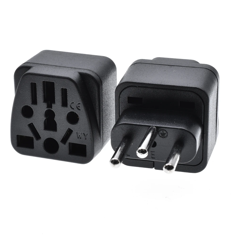 Universal UK/US/EU/AU To Switzerland Swiss Travel Adapter Plug Outlet Converter Type Brazilian AC Power Plug 3 Pin J/N Plug Type