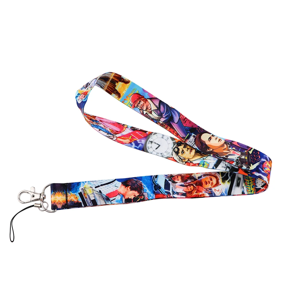 Чехол Flyingbee X2186 с надписью «Назад в будущее», шнурок, ID-бейдж, чехол для автобусного удостоверения личности, скользящий ремень, держатель для карт