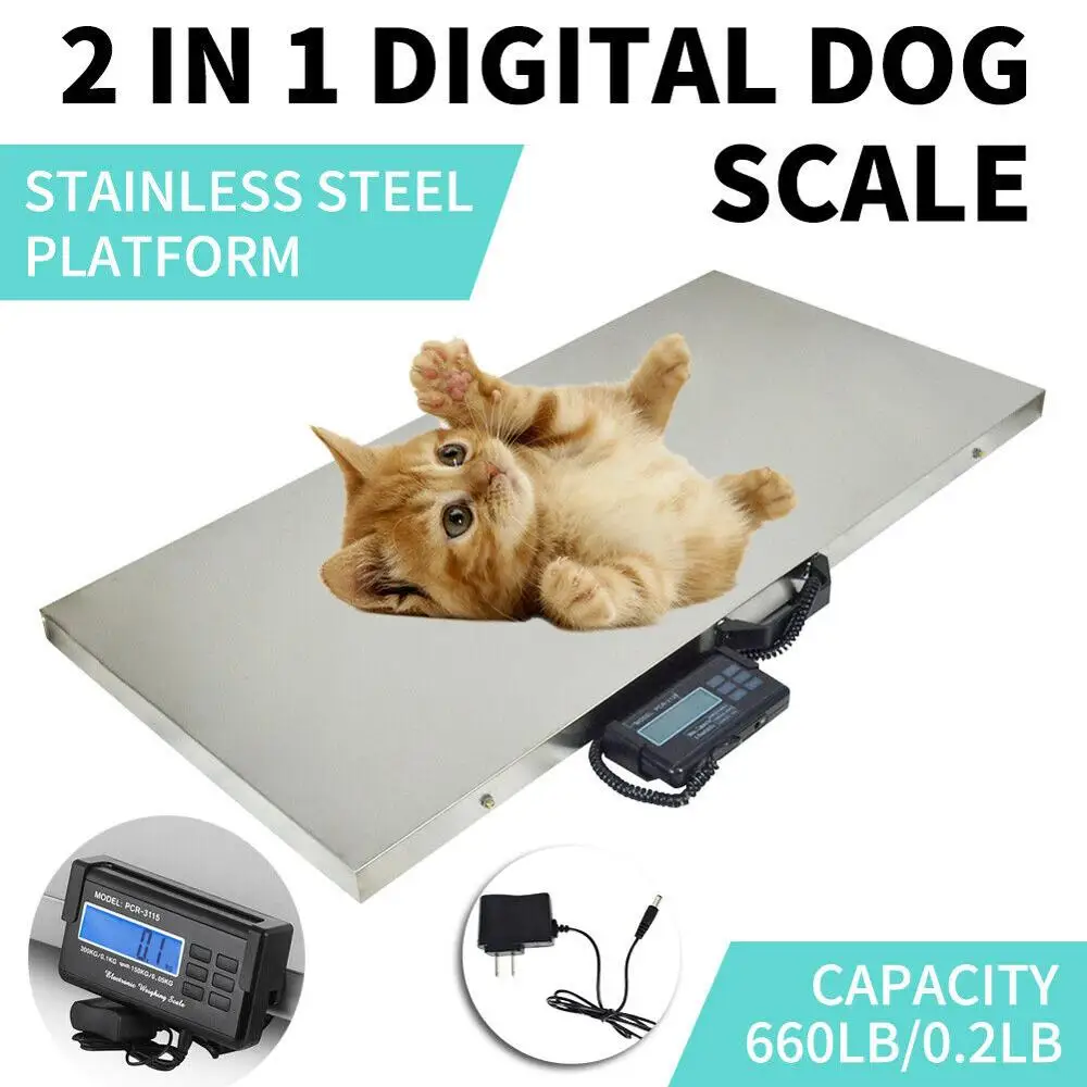 300kg/660LB Digital Livestock Vet Scale Hog Pet Dog Sheep Goat Scale Power Pet Dog