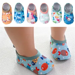 Summer Baby Boys Girls Cartoon Swim Water Shoes Barefoot Aqua Kids Socks Non-Slip Shoes Children Socks For 3 Months-6 Years