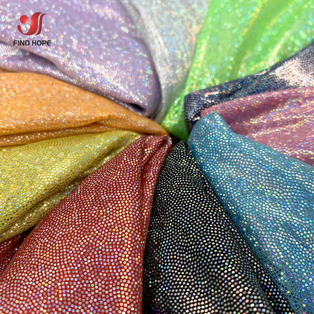 150cm*100cm Glitter Laser Polyester Fabric Iridescent Holographic Wedding Party Background Doll Clothing Decor Material DIY