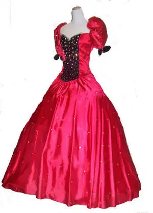 Rode Kristal Plus Size Gwtw Scarlett Georgische Satin Fluwelen Custom Burgeroorlog Baljurken Cap Mouw Prom Moeder Van De bruid Jurk