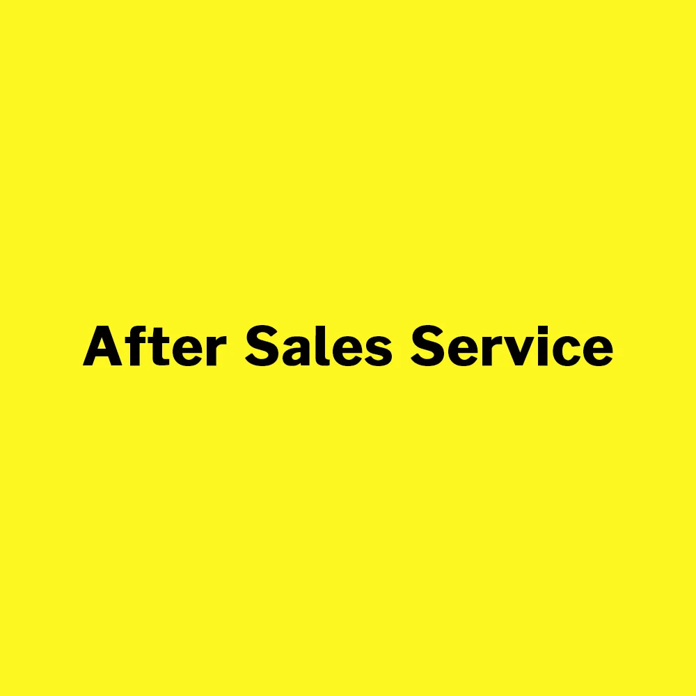 

After Sales Service