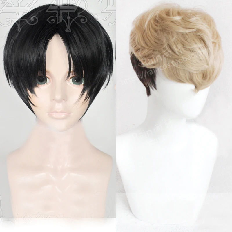 

Killing Stalking Yoon Bum Yoonbum Short Black SangWoo Sang Woo Linen Brown Ombre Heat Resistant Cosplay Costume Wig + Wig Cap