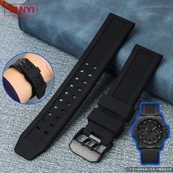 Rubber watch strap 22mm 23mm watch band waterproof sport for luminox watchbands silica gel bracelet for men belt  black fashion