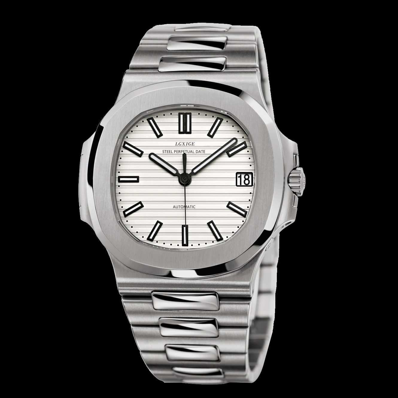 LGXIGE Top Brand Luxury Men Automatic Mechanical Watch Sports Male Military wrist Watch Steel Luminous Hand AAA Wristwatch