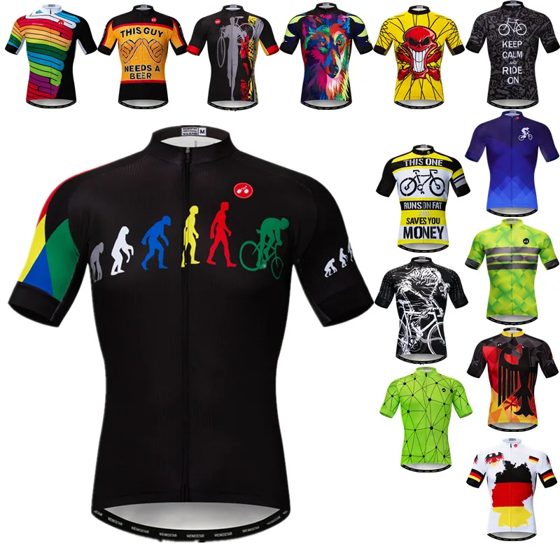 Weimostar Pro Team Cycling Jersey 2024 Men Summer Bicycle Jersey Racing Sport MTB Bike Jersey Breathable Cycling Shirt Maillot