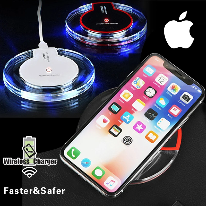 QI Quick Wireless Charger USB Fast Charging Pad Dock For iphone 8/X/XS/XR/Plus / iphone 11 12 13/14 Pro Pro Max Huawei Samsung